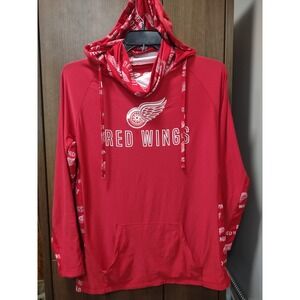 Concepts Sport NHL Detroit Red Wings Hoodie‎ w/Cowl Neck Pullover Activewear L